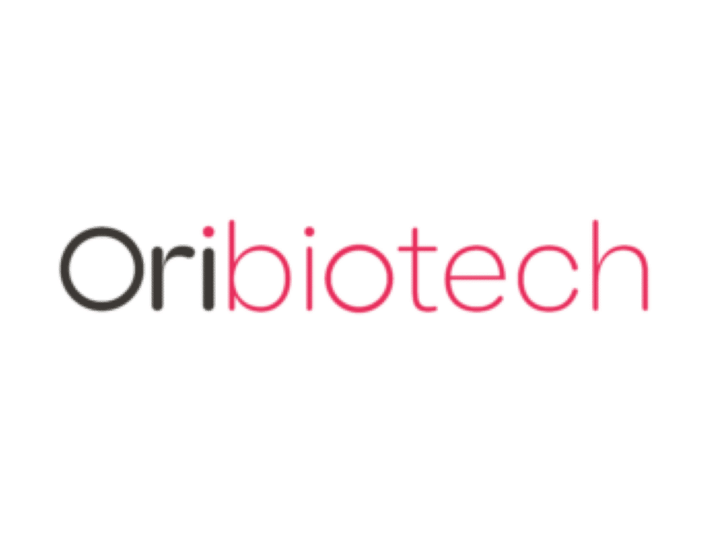 The OriBiotech logo has Ori in black text and biotech in red text on a white background