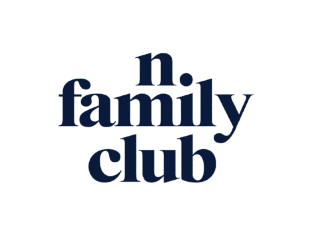 The N. Family Club logo in navy font on a white background.